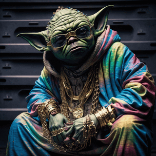 Baby Yoda drip wallpaper