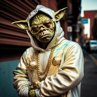 Baby Yoda drip wallpaper