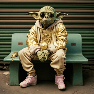 Baby Yoda drip wallpaper