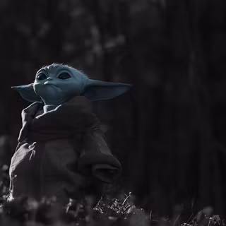 Baby Yoda drip wallpaper