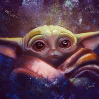 Baby Yoda drip wallpaper