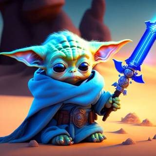 Baby Yoda drip wallpaper