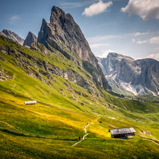 Dolomites Italy Seceda Mountain Ridge wallpaper