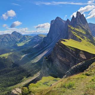 Dolomites Italy Seceda Mountain Ridge wallpaper