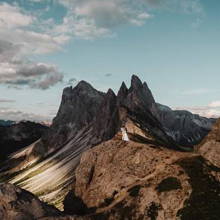 Dolomites Italy Seceda Mountain Ridge wallpaper