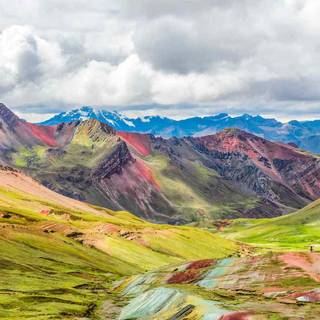 Andes Peru Rainbow Mountain landscape wallpaper