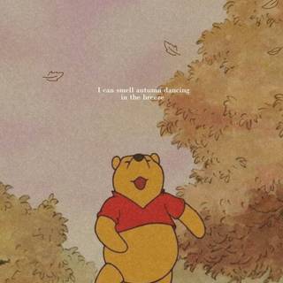 Autumn bear aesthetic wallpaper