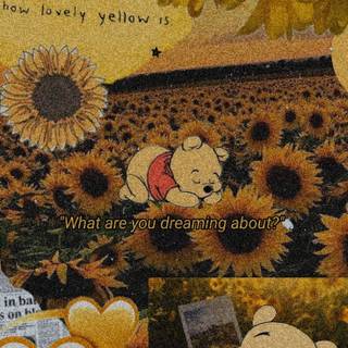 Autumn bear aesthetic wallpaper