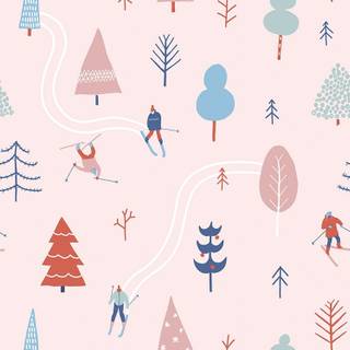 Cute winter pattern wallpaper