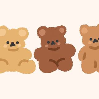 Preppy teddy bear wallpaper