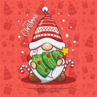Christmas gnomes wallpaper