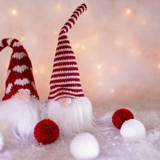 Christmas gnomes wallpaper