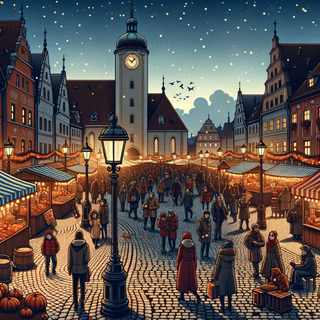Christmas market wallpaper