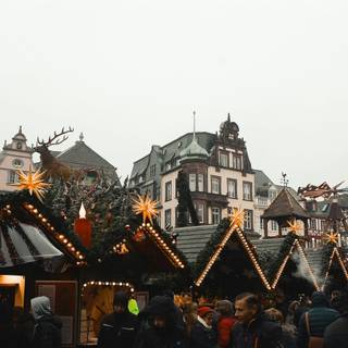 Christmas market wallpaper