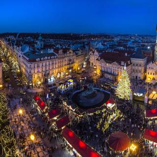 Christmas market wallpaper