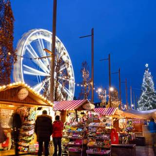 Christmas market wallpaper