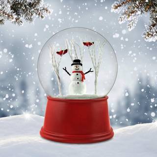 Snow globe Christmas scene wallpaper