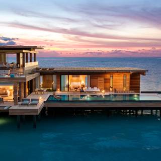 Maldives overwater bungalows wallpaper