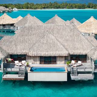 Maldives overwater bungalows wallpaper