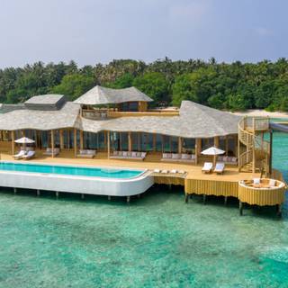 Maldives overwater bungalows wallpaper