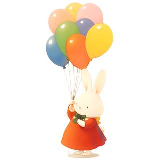 Pink Miffy desktop wallpaper