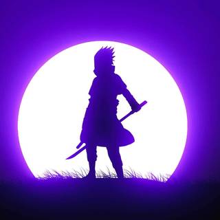 Purple Sasuke desktop wallpaper