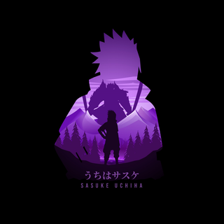 Purple Sasuke desktop wallpaper
