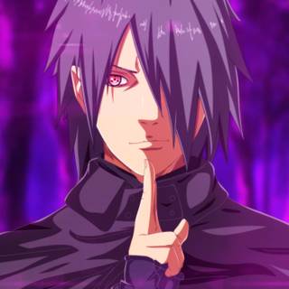 Purple Sasuke desktop wallpaper