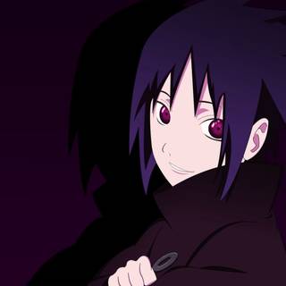 Purple Sasuke desktop wallpaper