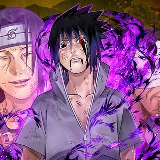 Purple Sasuke desktop wallpaper