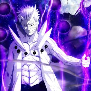 Purple Sasuke desktop wallpaper