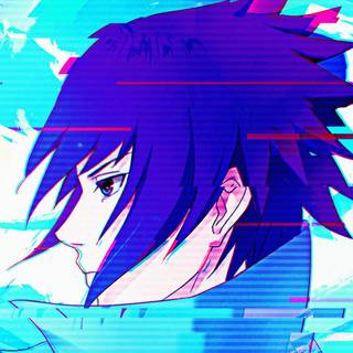 Purple Sasuke desktop wallpaper