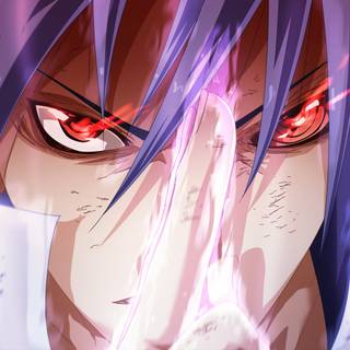 Purple Sasuke desktop wallpaper