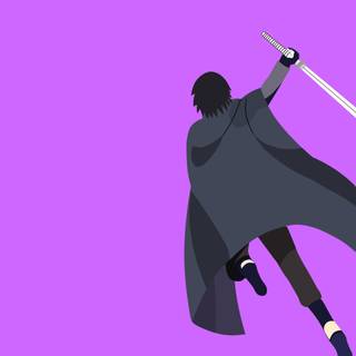 Purple Sasuke desktop wallpaper