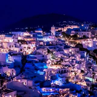 Greece night wallpaper