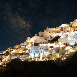 Greece night wallpaper