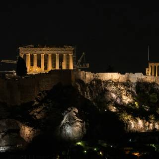 Greece night wallpaper