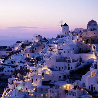 Greece night wallpaper