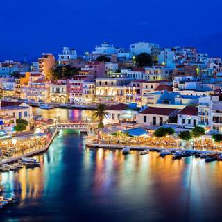 Greece night wallpaper