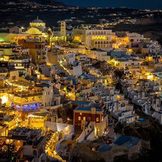 Greece night wallpaper