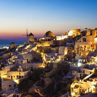 Greece night wallpaper