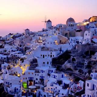 Greece night wallpaper