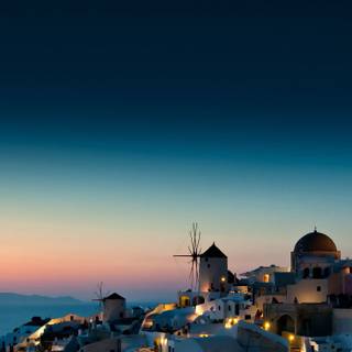 Greece night wallpaper
