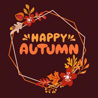 Happy autumn iPhone wallpaper