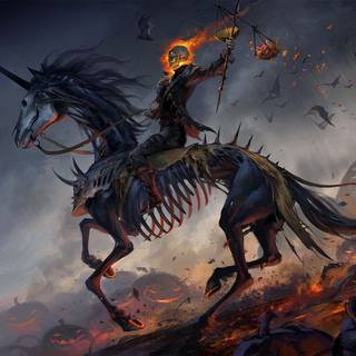 Cute Halloween horse wallpaper