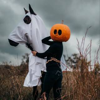 Cute Halloween horse wallpaper