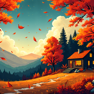 Forest Thanksgiving art wallpaper