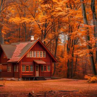 Cozy cartoon autumn 4k wallpaper