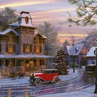 Winter laptop vintage wallpaper