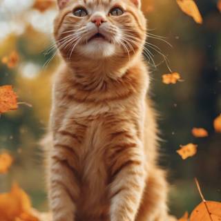 Orange kitty wallpaper